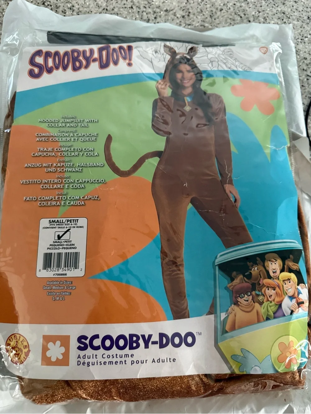 Adult size small Scooby-Doo costume new in Bag